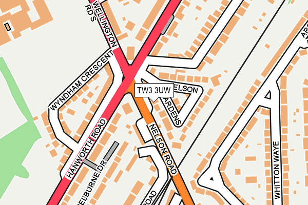 TW3 3UW map - OS OpenMap – Local (Ordnance Survey)