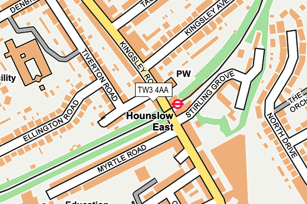 TW3 4AA map - OS OpenMap – Local (Ordnance Survey)