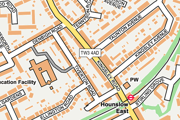 TW3 4AD map - OS OpenMap – Local (Ordnance Survey)