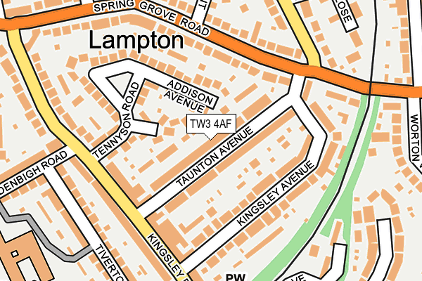 TW3 4AF map - OS OpenMap – Local (Ordnance Survey)