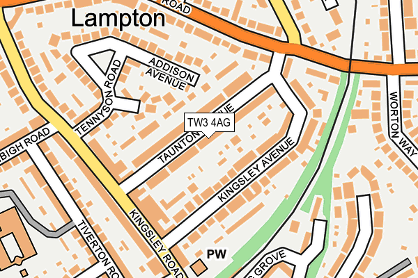 TW3 4AG map - OS OpenMap – Local (Ordnance Survey)