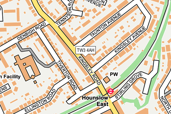 TW3 4AH map - OS OpenMap – Local (Ordnance Survey)