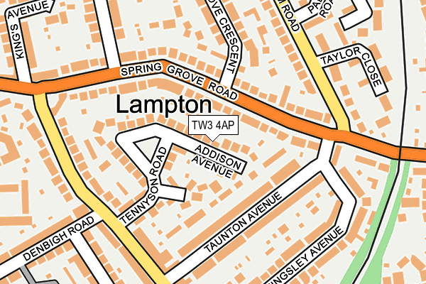 TW3 4AP map - OS OpenMap – Local (Ordnance Survey)