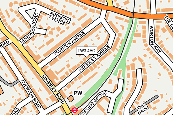 TW3 4AQ map - OS OpenMap – Local (Ordnance Survey)