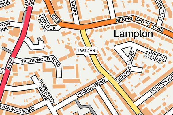 TW3 4AR map - OS OpenMap – Local (Ordnance Survey)