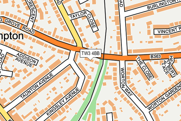 TW3 4BB map - OS OpenMap – Local (Ordnance Survey)