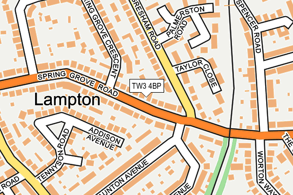 TW3 4BP map - OS OpenMap – Local (Ordnance Survey)
