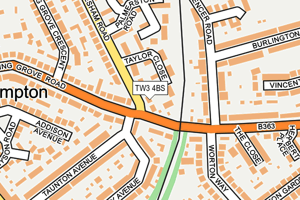 TW3 4BS map - OS OpenMap – Local (Ordnance Survey)