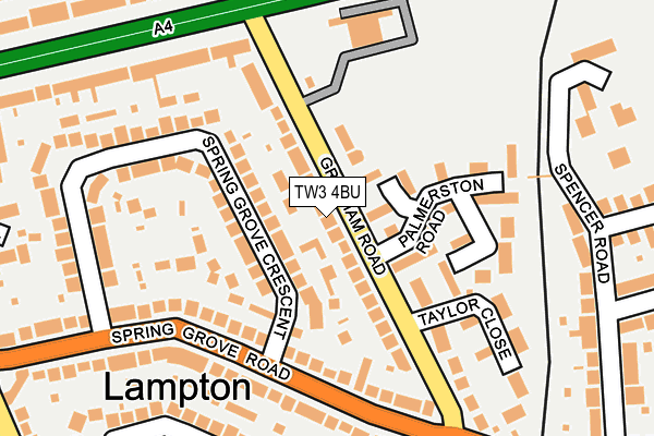 TW3 4BU map - OS OpenMap – Local (Ordnance Survey)