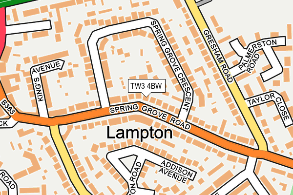 TW3 4BW map - OS OpenMap – Local (Ordnance Survey)