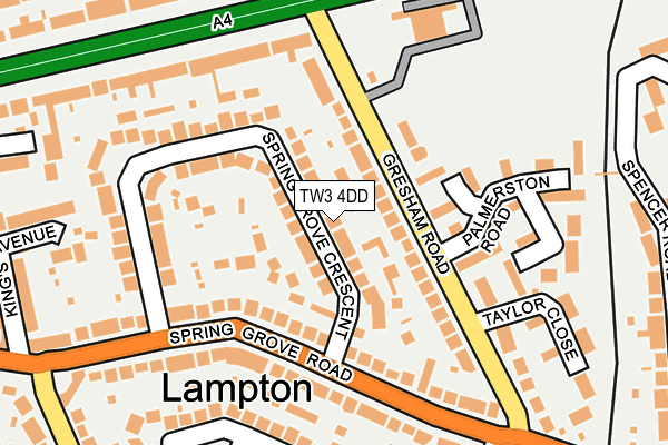 TW3 4DD map - OS OpenMap – Local (Ordnance Survey)