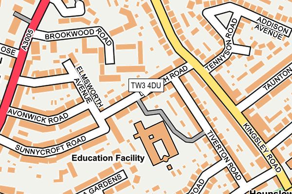 TW3 4DU map - OS OpenMap – Local (Ordnance Survey)