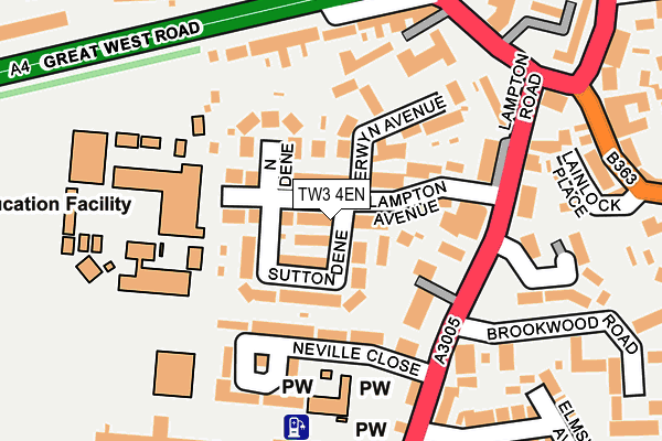 TW3 4EN map - OS OpenMap – Local (Ordnance Survey)
