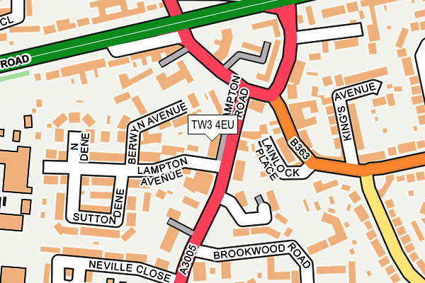 TW3 4EU map - OS OpenMap – Local (Ordnance Survey)