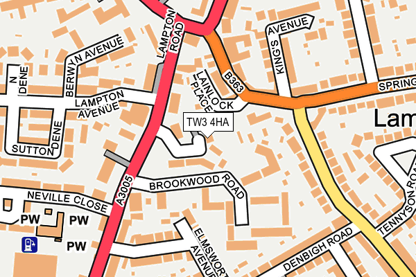 TW3 4HA map - OS OpenMap – Local (Ordnance Survey)