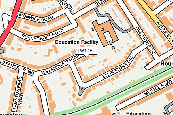 TW3 4HU map - OS OpenMap – Local (Ordnance Survey)