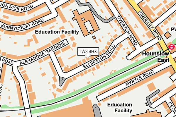 TW3 4HX map - OS OpenMap – Local (Ordnance Survey)