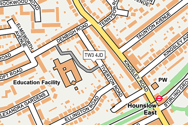 TW3 4JD map - OS OpenMap – Local (Ordnance Survey)