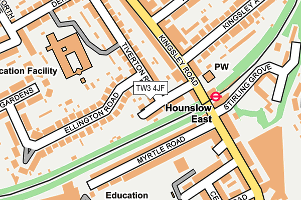 TW3 4JF map - OS OpenMap – Local (Ordnance Survey)