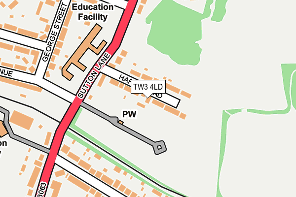 TW3 4LD map - OS OpenMap – Local (Ordnance Survey)