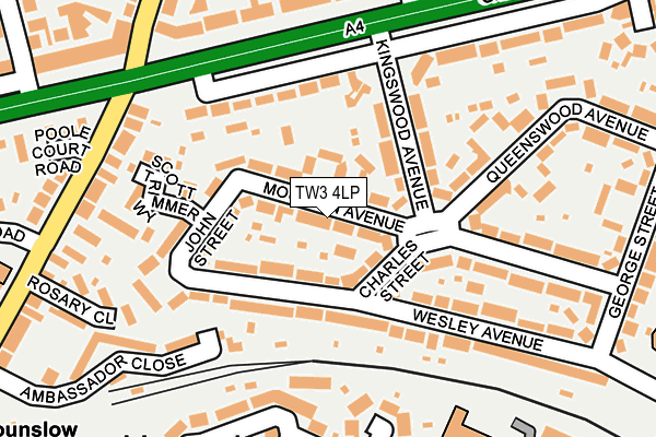 TW3 4LP map - OS OpenMap – Local (Ordnance Survey)