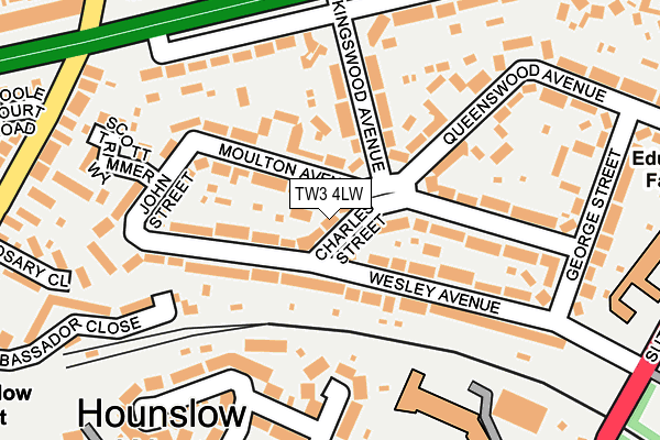 TW3 4LW map - OS OpenMap – Local (Ordnance Survey)