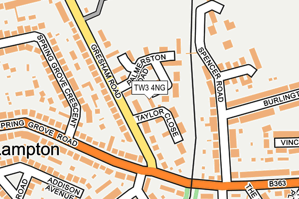 TW3 4NG map - OS OpenMap – Local (Ordnance Survey)