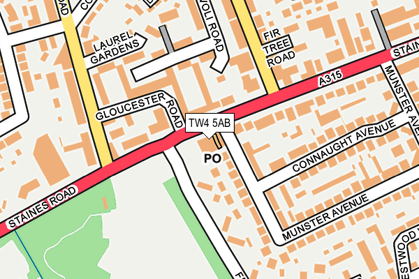 TW4 5AB map - OS OpenMap – Local (Ordnance Survey)