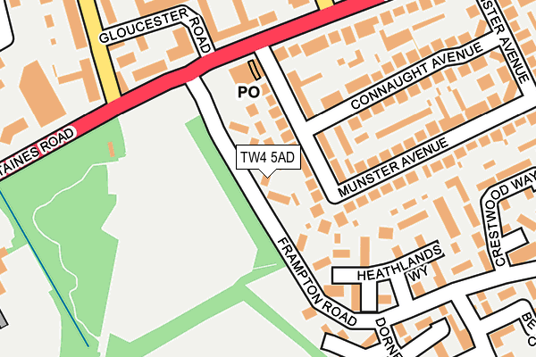 TW4 5AD map - OS OpenMap – Local (Ordnance Survey)