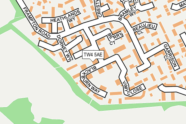 TW4 5AE map - OS OpenMap – Local (Ordnance Survey)