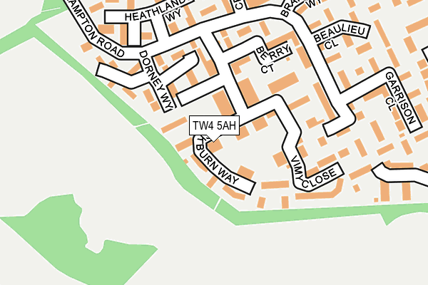 TW4 5AH map - OS OpenMap – Local (Ordnance Survey)