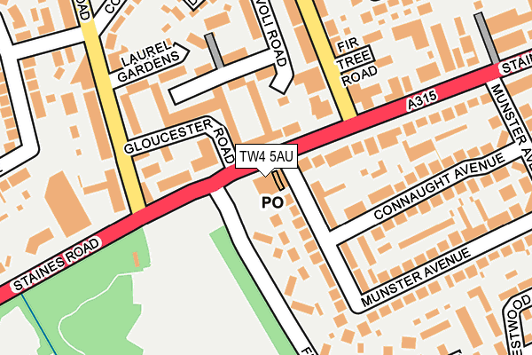 TW4 5AU map - OS OpenMap – Local (Ordnance Survey)