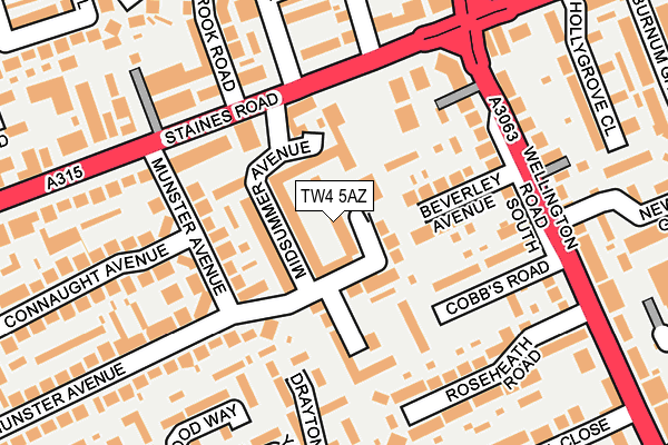 TW4 5AZ map - OS OpenMap – Local (Ordnance Survey)