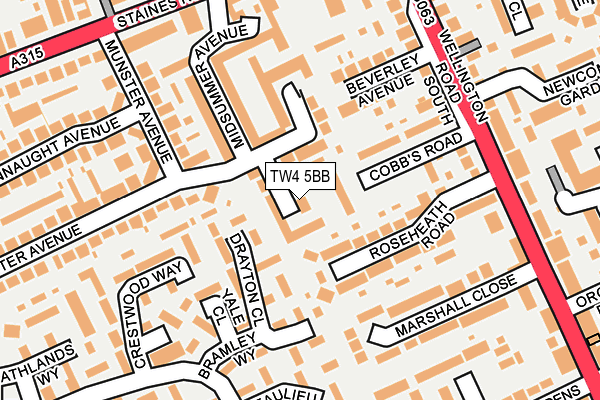 TW4 5BB map - OS OpenMap – Local (Ordnance Survey)