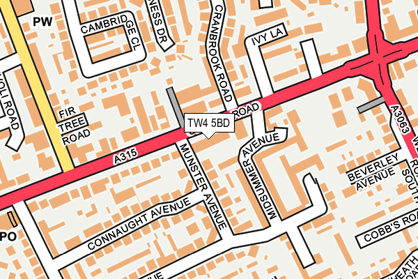 TW4 5BD map - OS OpenMap – Local (Ordnance Survey)
