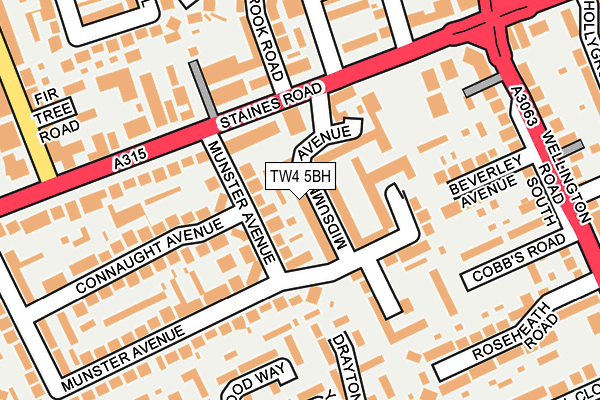 TW4 5BH map - OS OpenMap – Local (Ordnance Survey)