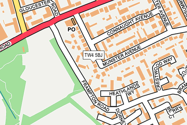 TW4 5BJ map - OS OpenMap – Local (Ordnance Survey)