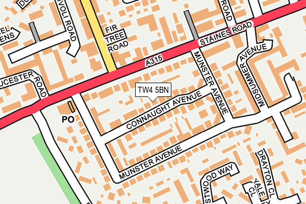 TW4 5BN map - OS OpenMap – Local (Ordnance Survey)