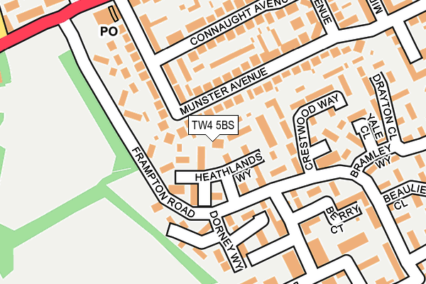 TW4 5BS map - OS OpenMap – Local (Ordnance Survey)