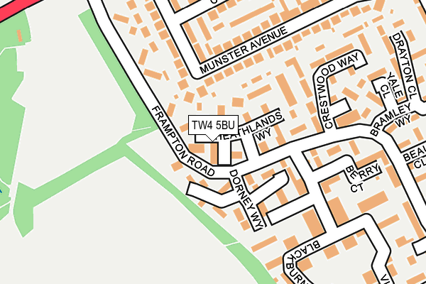 TW4 5BU map - OS OpenMap – Local (Ordnance Survey)