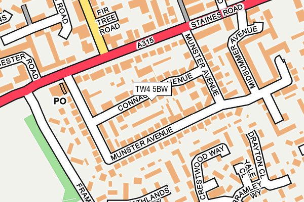 TW4 5BW map - OS OpenMap – Local (Ordnance Survey)