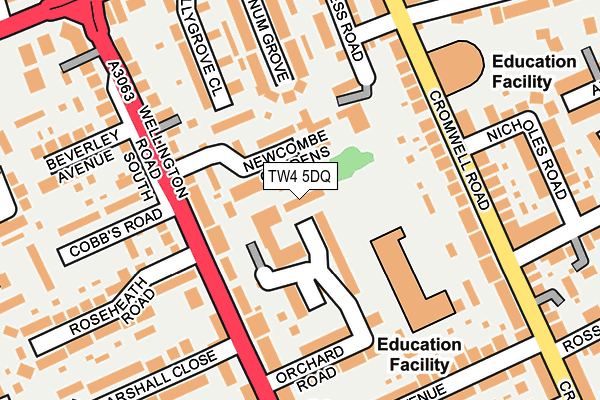 TW4 5DQ map - OS OpenMap – Local (Ordnance Survey)