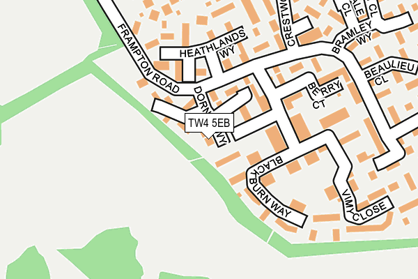 TW4 5EB map - OS OpenMap – Local (Ordnance Survey)
