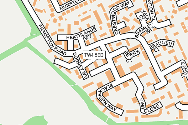 TW4 5ED map - OS OpenMap – Local (Ordnance Survey)