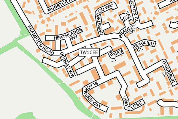 TW4 5EE map - OS OpenMap – Local (Ordnance Survey)