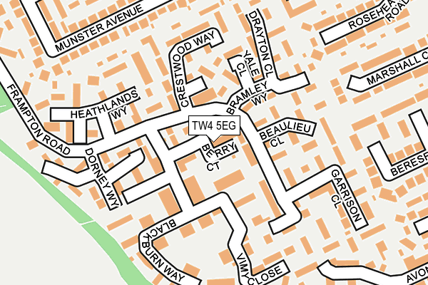 TW4 5EG map - OS OpenMap – Local (Ordnance Survey)