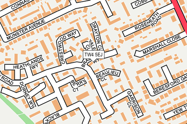 TW4 5EJ map - OS OpenMap – Local (Ordnance Survey)