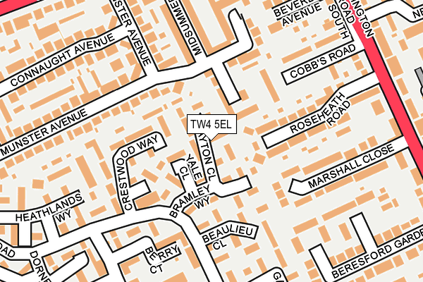 TW4 5EL map - OS OpenMap – Local (Ordnance Survey)