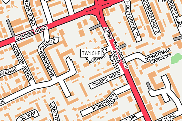 TW4 5HF map - OS OpenMap – Local (Ordnance Survey)