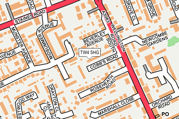 TW4 5HG map - OS OpenMap – Local (Ordnance Survey)